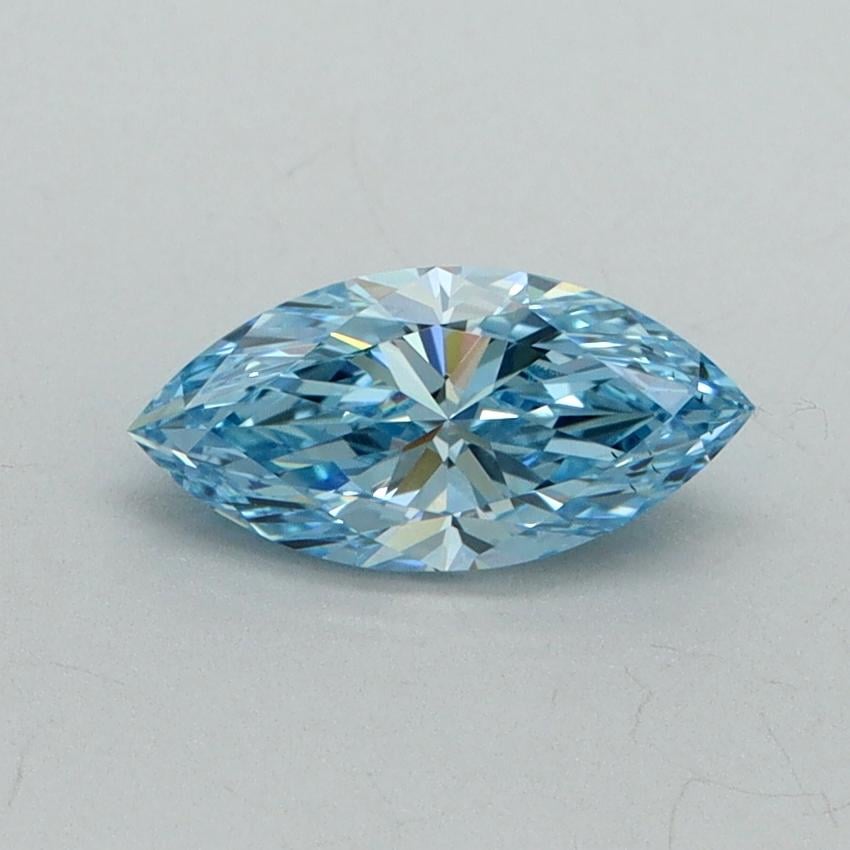 0.71 Ct. Fancy Vivid Blue Marquise Lab Grown Diamond