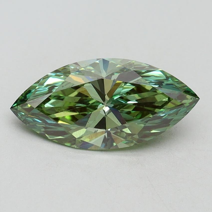 1.50 Ct. Fancy Vivid Green Marquise Lab Grown Diamond