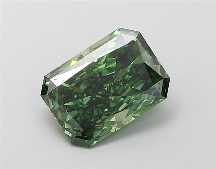 2.07 Ct. Fancy Vivid Green Radiant Lab Grown Diamond