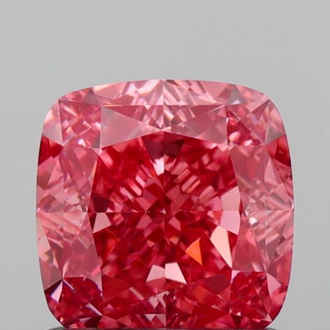 1.10 Ct. Fancy Vivid  Pink Cushion Lab Grown Diamond