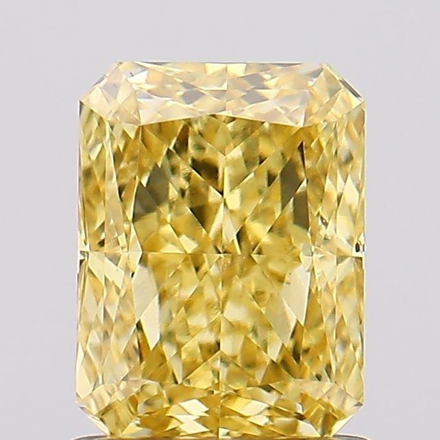 1.22 Ct. Fancy Vivid  Yellow Radiant Lab Grown Diamond