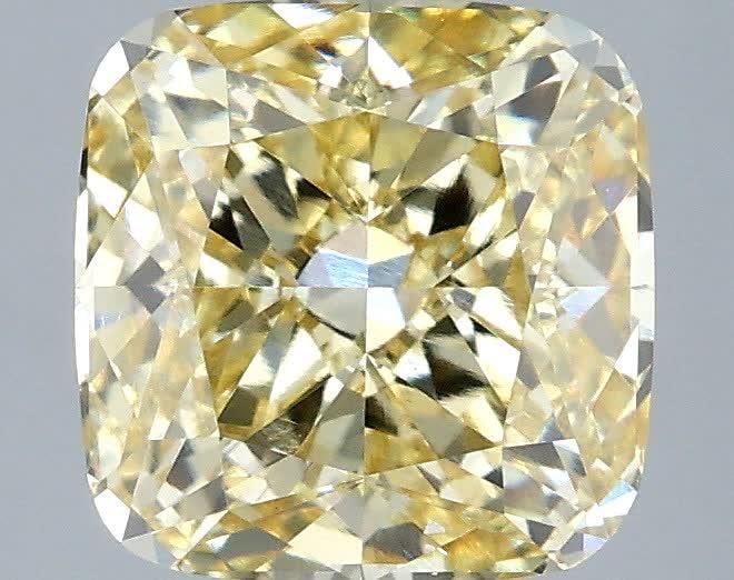2.54 Ct. Fancy Yellow Cushion Lab Grown Diamond