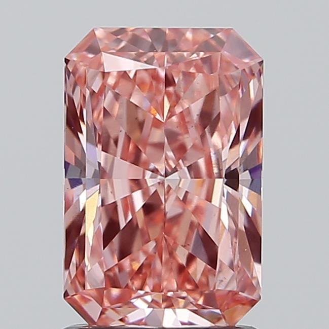 1.50 Ct. Fancy Vivid  Pink Radiant Lab Grown Diamond