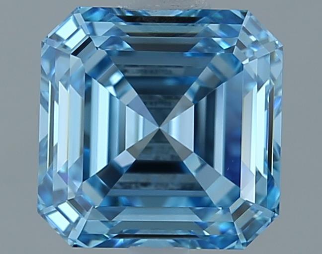 1.02 Ct. Fancy Vivid Blue Asscher Lab Grown Diamond