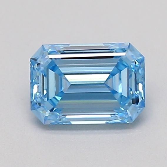 0.29 Ct. Fancy Vivid  Blue Emerald Lab Grown Diamond