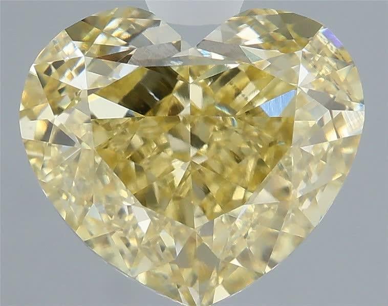 3.01 Ct. Fancy Yellow Heart Lab Grown Diamond