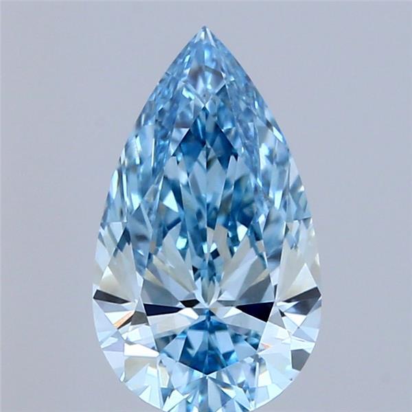 1.54 Ct. Fancy Vivid Blue Pear Lab Grown Diamond