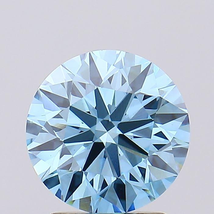 2.03 Ct. Fancy Vivid Blue Round Lab Grown Diamond