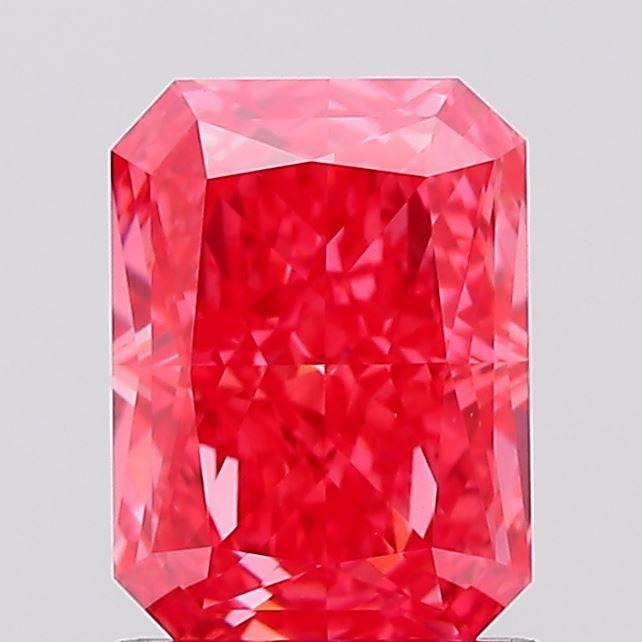 1.28 Ct. Fancy Vivid Pink Radiant Lab Grown Diamond