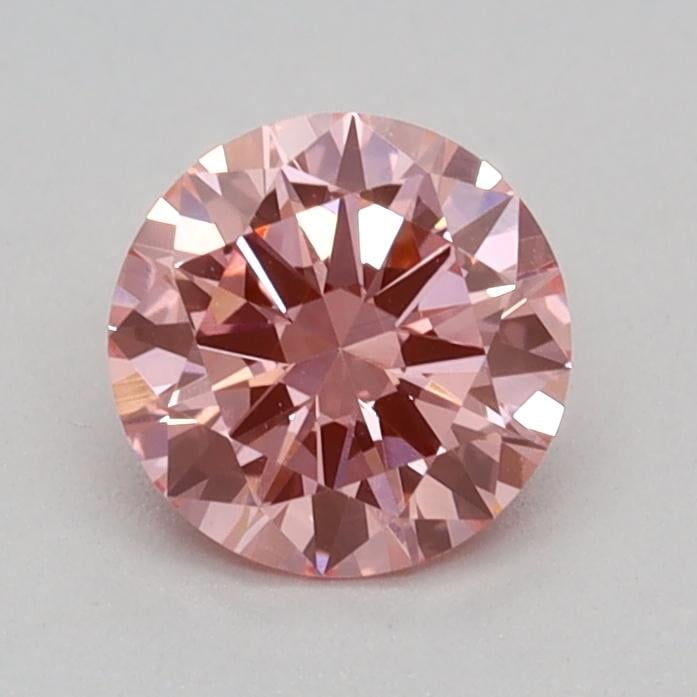 0.43 Ct. Fancy Vivid Pink Round Lab Grown Diamond