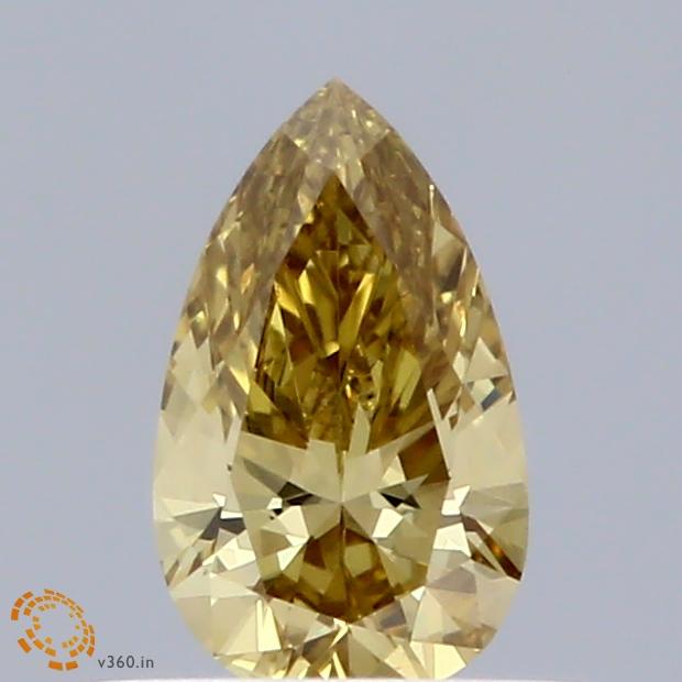 0.41 Ct. Fancy Intense Yellow Pear Lab Grown Diamond