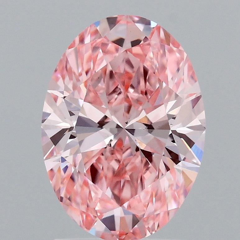 2.08 Ct. Fancy Vivid Pink Oval Lab Grown Diamond
