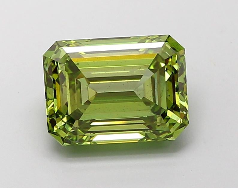 2.94 Ct. Fancy Vivid  Green Emerald Lab Grown Diamond