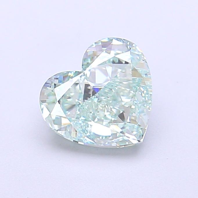 1.22 Ct. Fancy Vivid Green Heart Lab Grown Diamond
