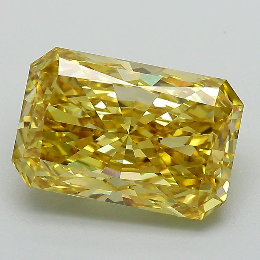 3.72 Ct. Fancy Vivid Yellow Radiant Lab Grown Diamond