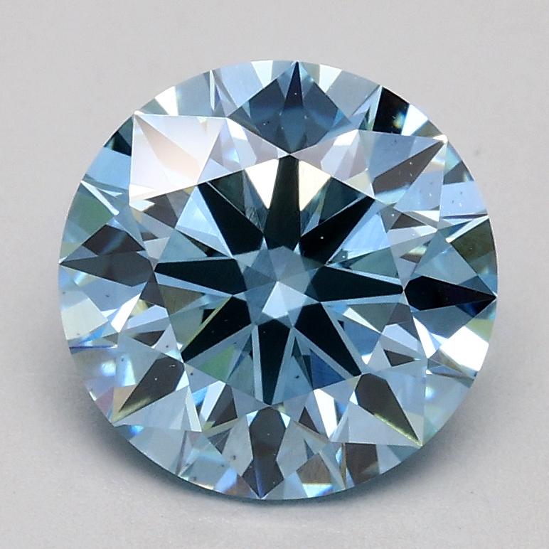 1.53 Ct. Fancy Intense Blue Round Lab Grown Diamond