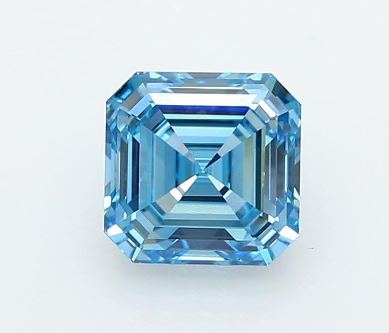 2.10 Ct. Fancy Vivid  Blue Asscher Lab Grown Diamond