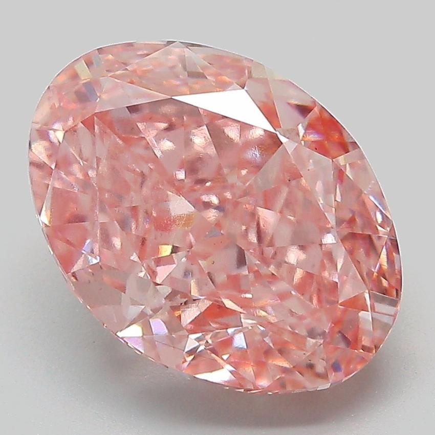 5.52 Ct. Fancy Vivid  Pink Oval Lab Grown Diamond