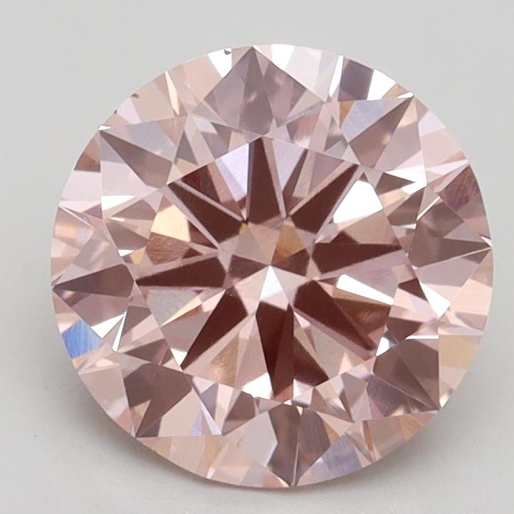 2.12 Ct. Fancy Intense Pink Round Lab Grown Diamond