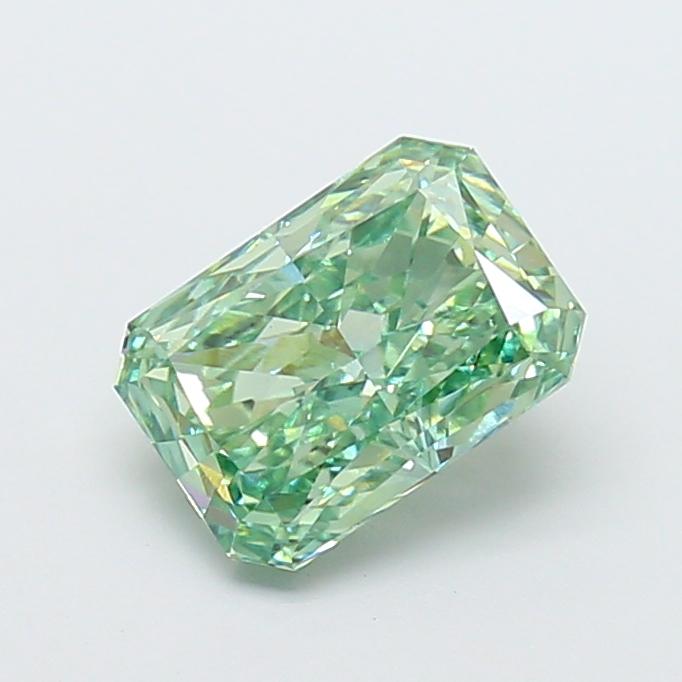 2.55 Ct. Fancy Vivid Green Radiant Lab Grown Diamond