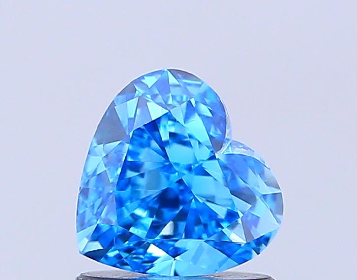 1.54 Ct. Fancy Vivid Blue Heart Lab Grown Diamond
