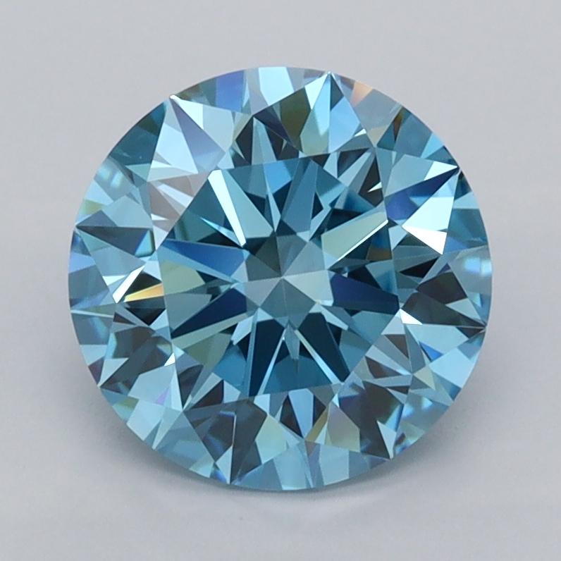 2.01 Ct. Fancy Vivid  Blue Round Lab Grown Diamond