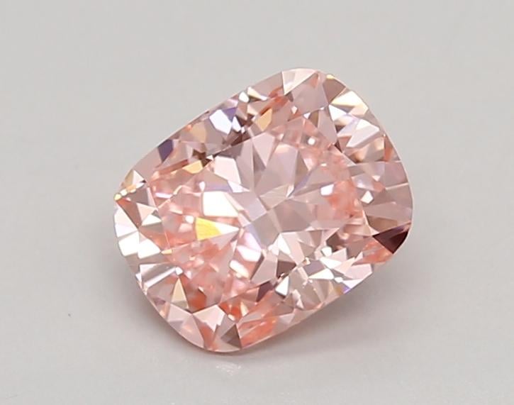0.91 Ct. Fancy Vivid Pink Cushion Lab Grown Diamond
