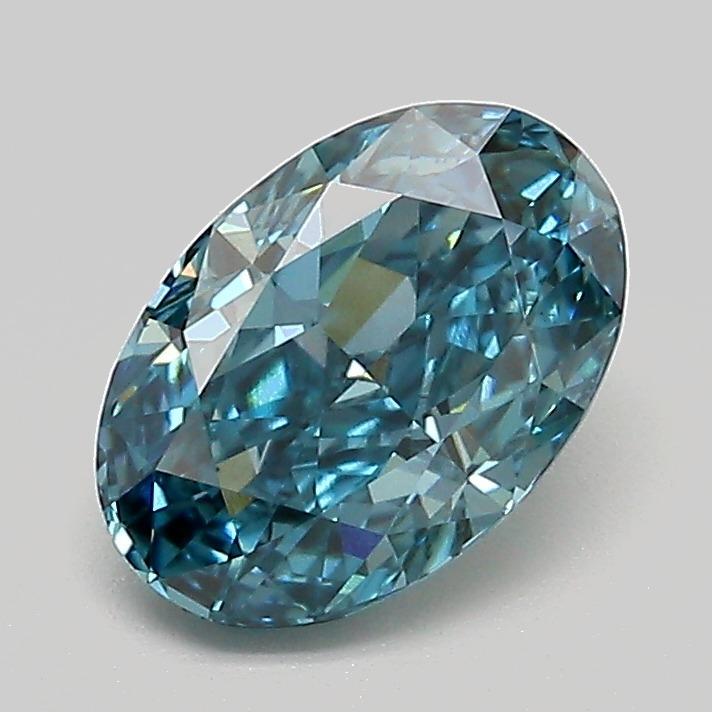 1.38 Ct. Fancy Vivid Blue Oval Lab Grown Diamond