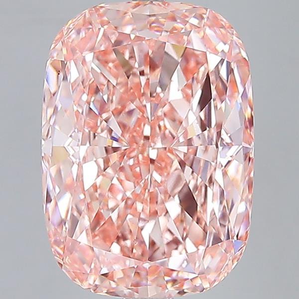 13.56 Ct. Fancy Vivid Pink Cushion Lab Grown Diamond