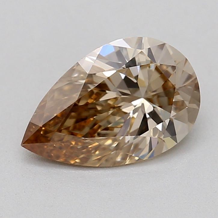 0.58 Ct. Light  Brown Pear Lab Grown Diamond