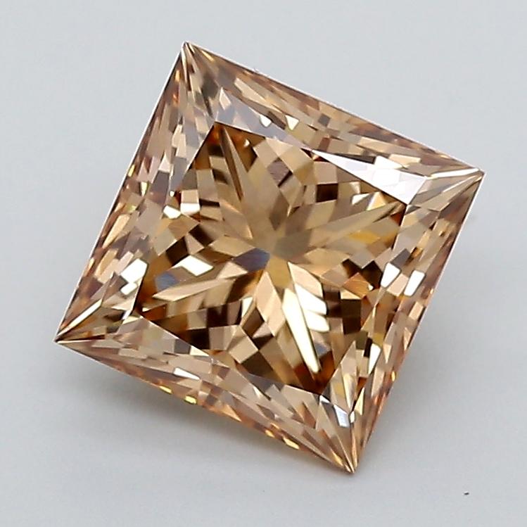 2.59 Ct. Fancy Light  Brown Princess Lab Grown Diamond