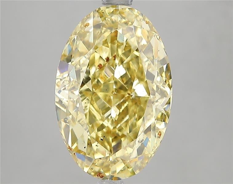 5.01 Ct. Fancy Intense Yellow Oval Lab Grown Diamond