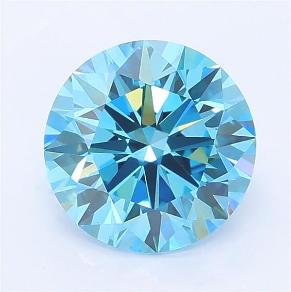1.51 Ct. Fancy Vivid Blue Round Lab Grown Diamond