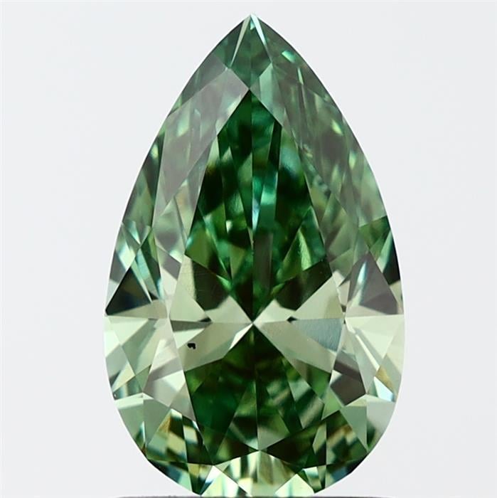 1.45 Ct. Fancy Vivid Green Pear Lab Grown Diamond