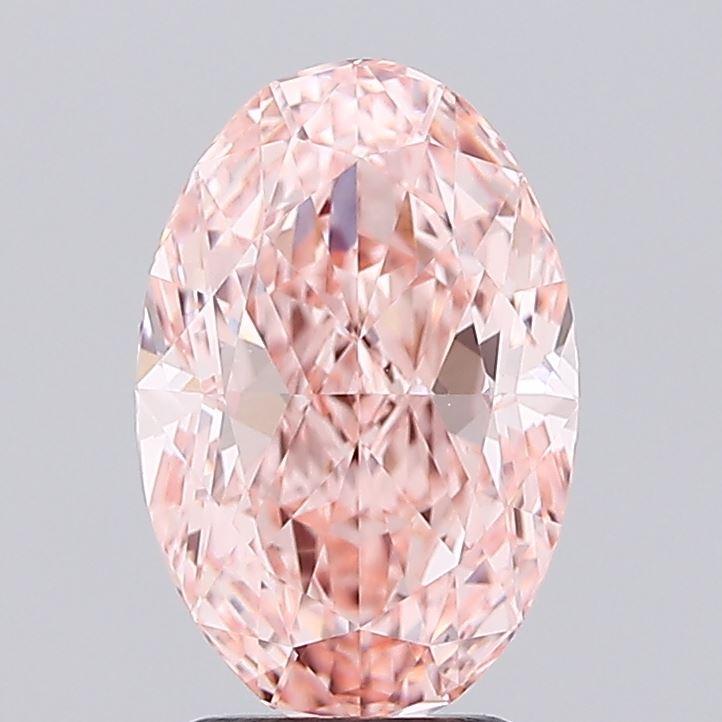 2.74 Ct. Fancy Vivid Pink Oval Lab Grown Diamond