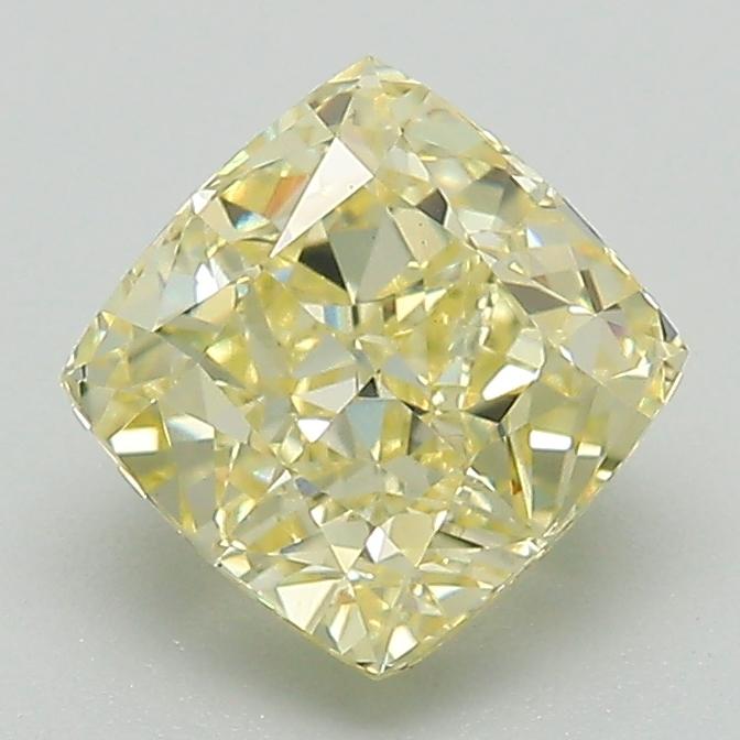 1.78 Ct. Fancy Light Yellow Cushion Lab Grown Diamond