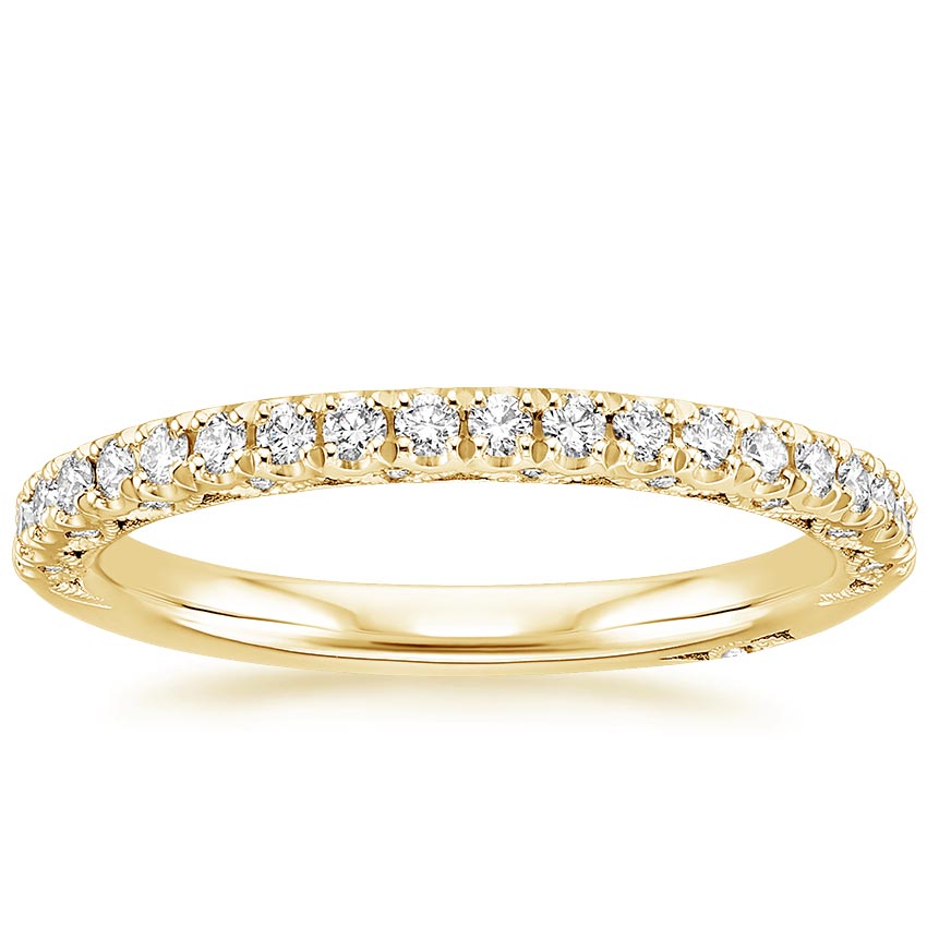18K Yellow Gold Tacori Petite Crescent Diamond Ring (1/4 ct. tw.), large top view