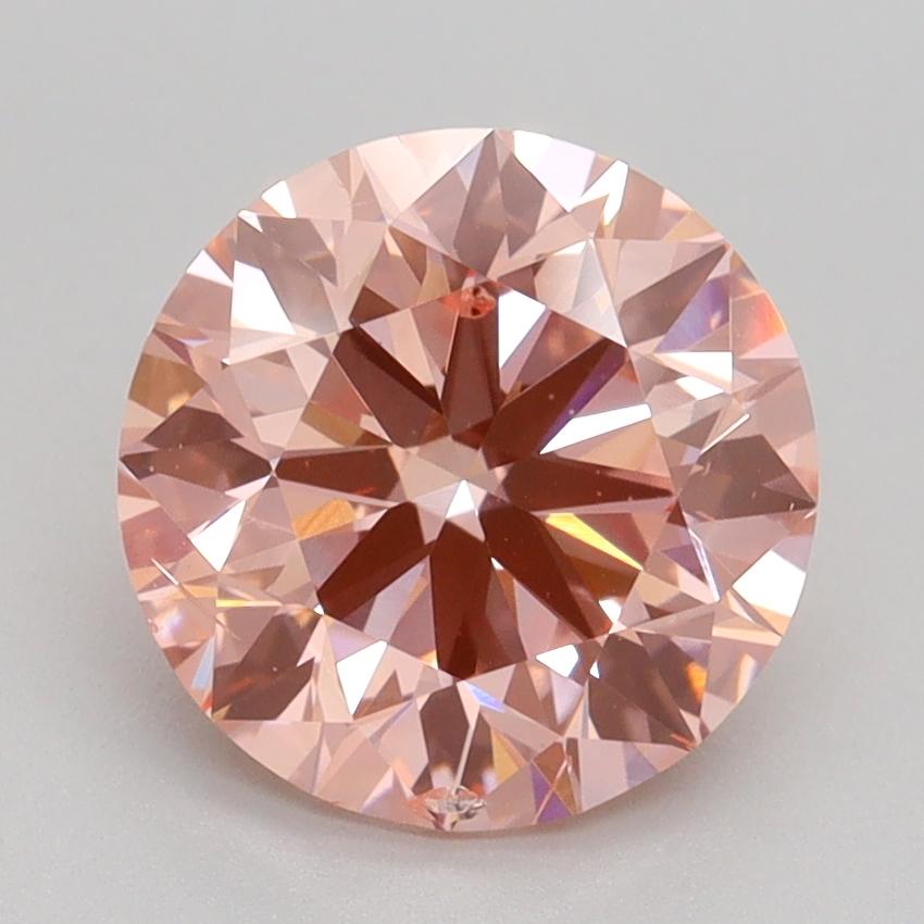 2.56 Ct. Fancy Intense Pink Round Lab Grown Diamond