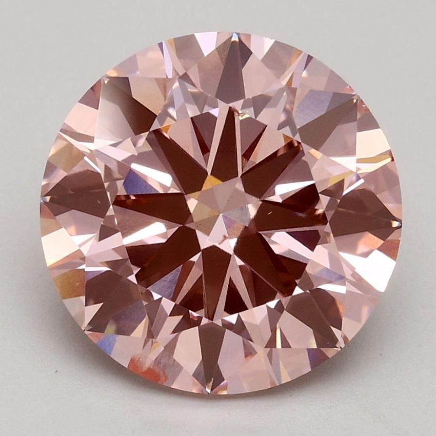 3.00 Ct. Fancy Intense Pink Round Lab Grown Diamond