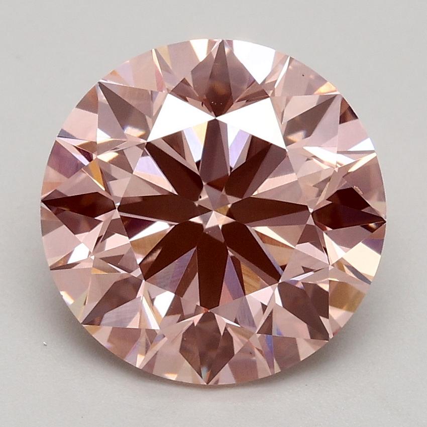 2.50 Ct. Fancy Intense Pink Round Lab Grown Diamond