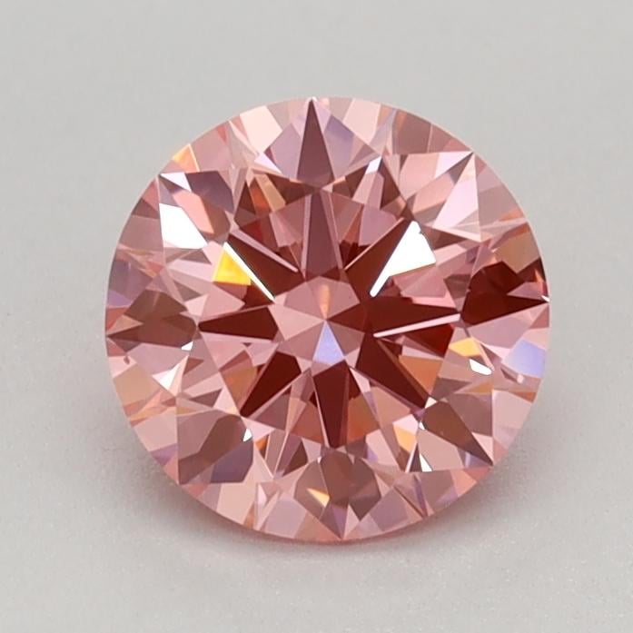 0.75 Ct. Fancy Vivid Pink Round Lab Grown Diamond