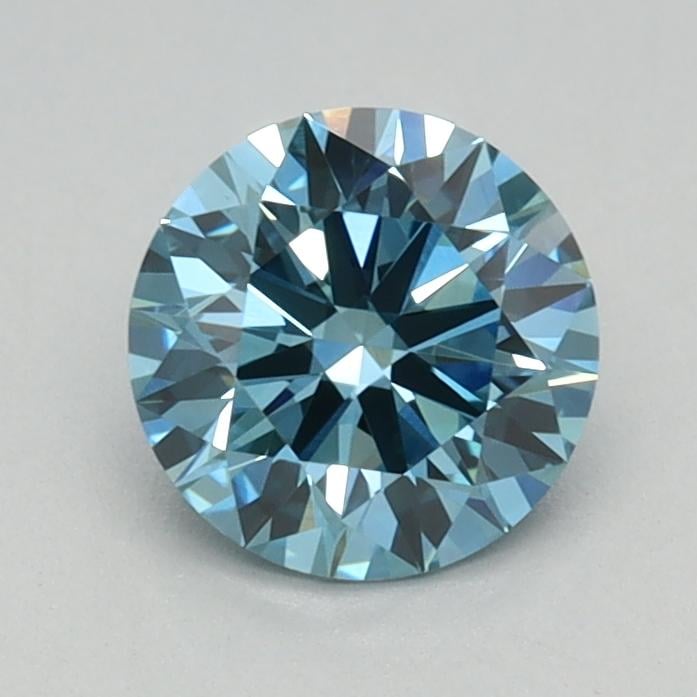 0.66 Ct. Fancy Vivid Blue Round Lab Grown Diamond