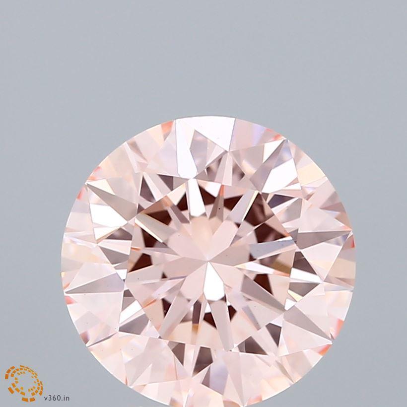 3.05 Ct. Fancy Intense Pink Round Lab Grown Diamond