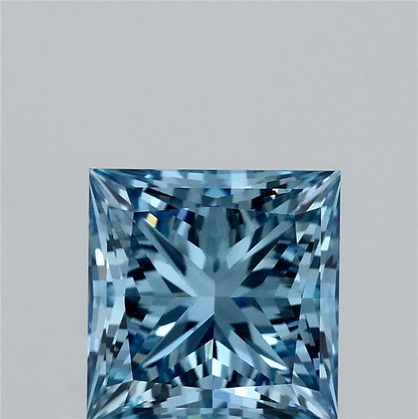 2.03 Ct. Fancy Vivid Blue Princess Lab Grown Diamond