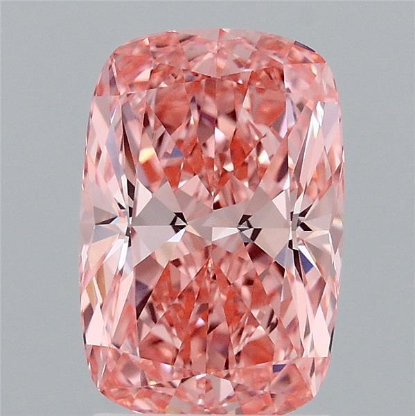 2.10 Ct. Fancy Vivid Pink Cushion Lab Grown Diamond