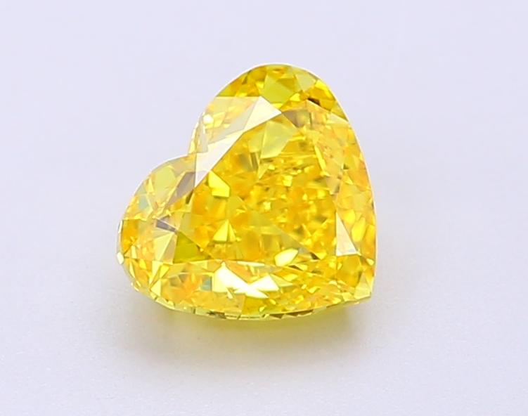 1.27 Ct. Fancy Vivid Yellow Heart Lab Grown Diamond
