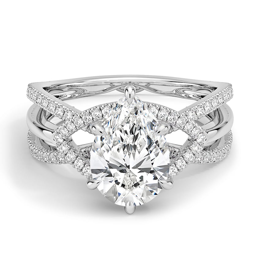 Custom Three Strand Woven Diamond Ring