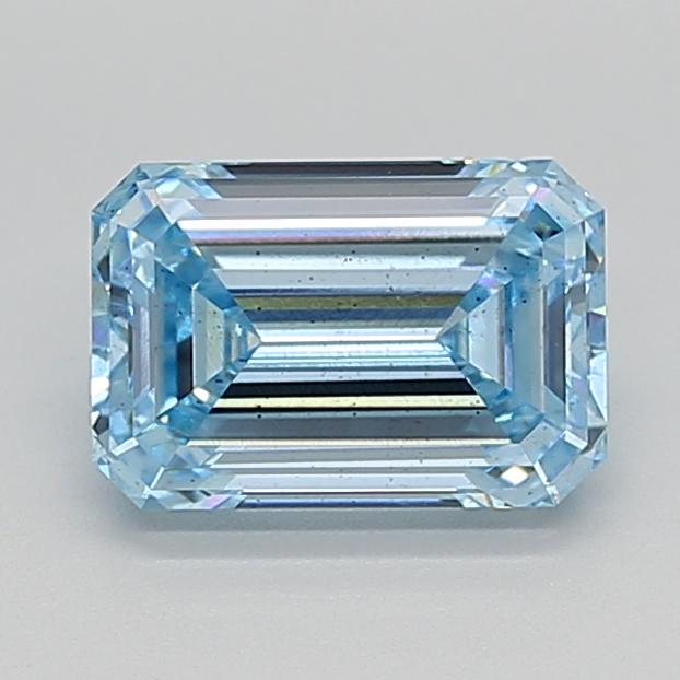 2.01 Ct. Fancy Intense  Blue Emerald Lab Grown Diamond