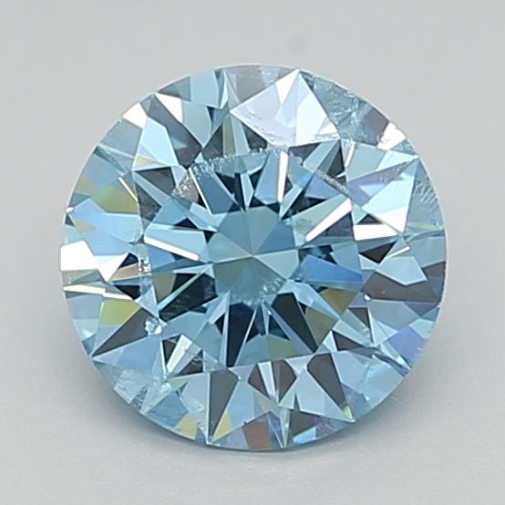 1.70 Ct. Fancy Vivid  Blue Round Lab Grown Diamond