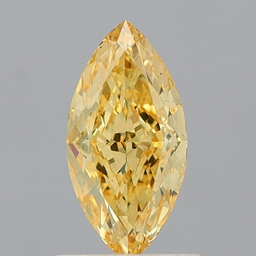 1.09 Ct. Fancy Vivid Yellow Marquise Lab Grown Diamond